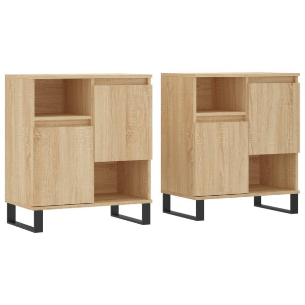 vidaXL Sideboards 2 Stk. Sonoma-Eiche Holzwerkstoff