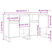 vidaXL Sideboards 2 Stk. Sonoma-Eiche Holzwerkstoff