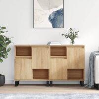 vidaXL Sideboards 2 Stk. Sonoma-Eiche Holzwerkstoff