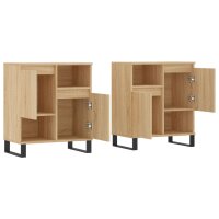 vidaXL Sideboards 2 Stk. Sonoma-Eiche Holzwerkstoff