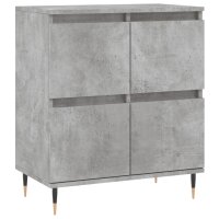 vidaXL Sideboards 2 Stk. Betongrau Holzwerkstoff