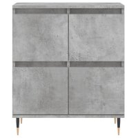 vidaXL Sideboards 2 Stk. Betongrau Holzwerkstoff