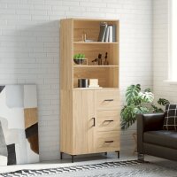 vidaXL Highboard Sonoma-Eiche 69,5x34x180 cm Holzwerkstoff