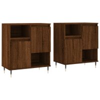 vidaXL Sideboards 2 Stk. Braun Eichen-Optik Holzwerkstoff