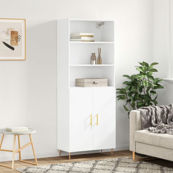 vidaXL Highboard Wei&szlig; 69,5x34x180 cm Holzwerkstoff