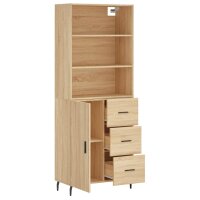 vidaXL Highboard Sonoma-Eiche 69,5x34x180 cm Holzwerkstoff