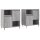 vidaXL Sideboards 2 Stk. Grau Sonoma Holzwerkstoff