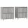 vidaXL Sideboards 2 Stk. Grau Sonoma Holzwerkstoff