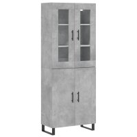 vidaXL Highboard Betongrau 69,5x34x180 cm Holzwerkstoff