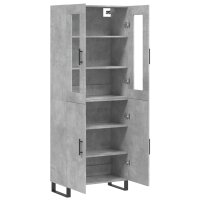 vidaXL Highboard Betongrau 69,5x34x180 cm Holzwerkstoff