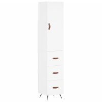 vidaXL Highboard Weiß 34,5x34x180 cm Holzwerkstoff