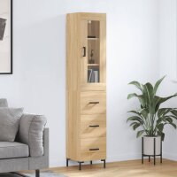 vidaXL Highboard Sonoma-Eiche 34,5x34x180 cm Holzwerkstoff