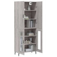 vidaXL Highboard Grau Sonoma 69,5x34x180 cm Holzwerkstoff