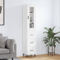 vidaXL Highboard Weiß 34,5x34x180 cm Holzwerkstoff