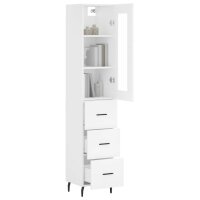 vidaXL Highboard Wei&szlig; 34,5x34x180 cm Holzwerkstoff