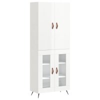 vidaXL Highboard Hochglanz-Weiß 69,5x34x180 cm...