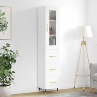 vidaXL Highboard Weiß 34,5x34x180 cm Holzwerkstoff