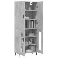 vidaXL Highboard Betongrau 69,5x34x180 cm Holzwerkstoff