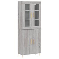 vidaXL Highboard Grau Sonoma 69,5x34x180 cm Holzwerkstoff