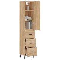 vidaXL Highboard Sonoma-Eiche 34,5x34x180 cm Holzwerkstoff