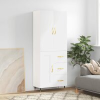 vidaXL Highboard Wei&szlig; 69,5x34x180 cm Holzwerkstoff