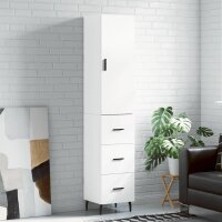 vidaXL Highboard Wei&szlig; 34,5x34x180 cm Holzwerkstoff