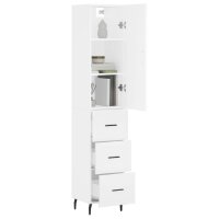 vidaXL Highboard Wei&szlig; 34,5x34x180 cm Holzwerkstoff