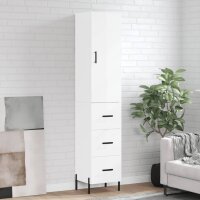 vidaXL Highboard Hochglanz-Weiß 34,5x34x180 cm...