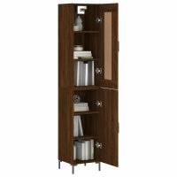 vidaXL Highboard Braun Eichen-Optik 34,5x34x180 cm Holzwerkstoff