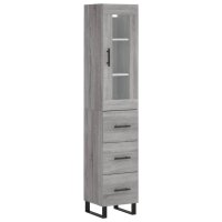 vidaXL Highboard Grau Sonoma 34,5x34x180 cm Holzwerkstoff