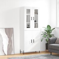 vidaXL Highboard Hochglanz-Weiß 69,5x34x180 cm...