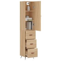 vidaXL Highboard Sonoma-Eiche 34,5x34x180 cm Holzwerkstoff