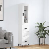 vidaXL Highboard Hochglanz-Weiß 34,5x34x180 cm...