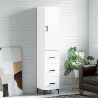 vidaXL Highboard Weiß 34,5x34x180 cm Holzwerkstoff