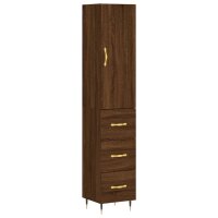 vidaXL Highboard Braun Eichen-Optik 34,5x34x180 cm...