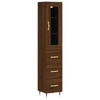 vidaXL Highboard Braun Eichen-Optik 34,5x34x180 cm...