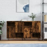 vidaXL Sideboards 2 Stk. R&auml;uchereiche Holzwerkstoff