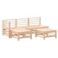 vidaXL 5-tlg. Garten-Lounge-Set mit Kissen Massivholz