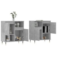 vidaXL Sideboards 2 Stk. Betongrau Holzwerkstoff