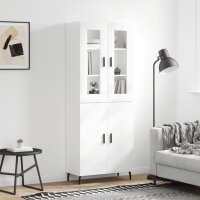 vidaXL Highboard Hochglanz-Weiß 69,5x34x180 cm...