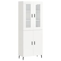 vidaXL Highboard Hochglanz-Wei&szlig; 69,5x34x180 cm Holzwerkstoff