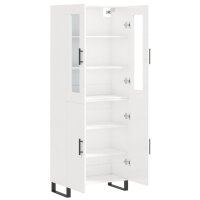 vidaXL Highboard Hochglanz-Wei&szlig; 69,5x34x180 cm Holzwerkstoff