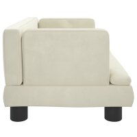 vidaXL Hundebett Creme 60x40x30 cm Samt