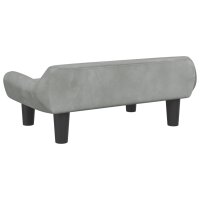 vidaXL Hundebett Hellgrau 70x40x24 cm Samt