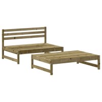 vidaXL 2-tlg. Garten-Lounge-Set mit Kissen Impr&auml;gniertes Kiefernholz