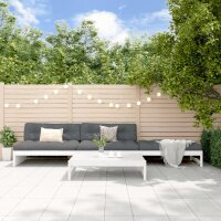 vidaXL 4-tlg. Garten-Lounge-Set mit Kissen Wei&szlig; Massivholz