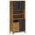 vidaXL Highboard mit Glast&uuml;ren FLAM 80x40x180 cm Massivholz Kiefer