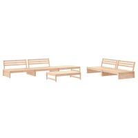 vidaXL 6-tlg. Garten-Lounge-Set mit Kissen Massivholz