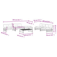 vidaXL 6-tlg. Garten-Lounge-Set mit Kissen Impr&auml;gniertes Kiefernholz