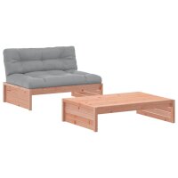 vidaXL 2-tlg. Garten-Lounge-Set mit Kissen Massivholz...